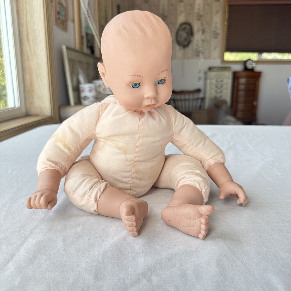Vintage 90s Cititoy Soft Body Baby Doll Blue Eyes 15" 1997